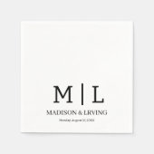 Modern Custom Wedding With Name Party Engagement Serviette (Vorderseite)