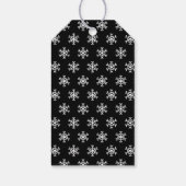 Modern Custom White Black Tree Frohe Weihnachten Geschenkanhänger (Rückseite)