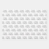 Modern Custom White Black Tree Frohe Weihnachten Geschenkpapier Set (Vorderseite 3)