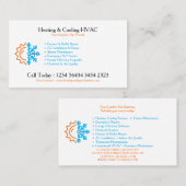 Modern CUSTOMIZABLE Heating & Cooling Visitenkarte (Vorne/Hinten)