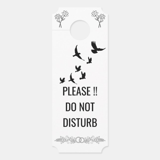 Modern Customize  Do Not Disturb Door Hanger Türanhänger (Vorderseite)