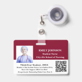 Modern Customize  Student Nurse Ausweis (Vorderseite mit Ausziehbar)