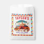 Modern Cute Circus Carnival 1st Birthday Geschenktütchen (Vorderseite)