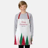Modern Cute Colorful Christmas Tree Kids Schürze (Getragen)