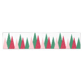 Modern Cute Colorful Christmas Trees Kurzer Tischläufer (Horizontal)