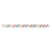 Modern Cute Colorful Stripes Holiday Satinband (Vorderseite)