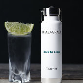 Modern Cute Custom Back to Class Teacher Trinkflasche