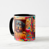 Modern Cute Dog Te Amo Valentines Day Tasse (Vorderseite Links)