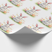 Modern Cute Easter Bunny And Eggs Collection Geschenkpapier (Ecke)