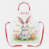 Modern Cute Easter Bunny And Eggs Collection Schürze (Vorderseite)