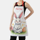 Modern Cute Easter Bunny And Eggs Collection Schürze (InSitu)