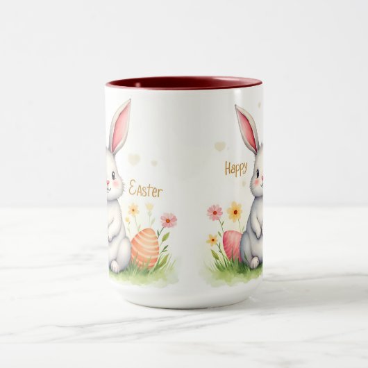Modern Cute Easter Bunny And Eggs Collection Tasse (Zentrum)
