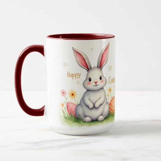 Modern Cute Easter Bunny And Eggs Collection Tasse (Links)