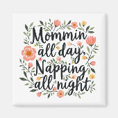 Modern Cute Floral Mama Gift Magnet (Vorne)