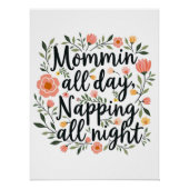 Modern Cute Floral Mother's Day, Botanical Quote Poster (Vorderseite)