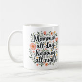 Modern Cute Floral Mother's Day, Funny Mom Quote Kaffeetasse (Links)