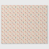 Modern Cute Funny Birthday Geschenkpapier (Flach)