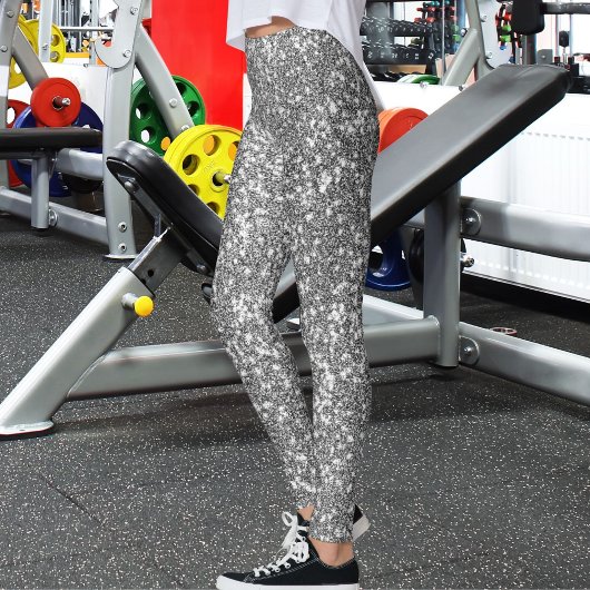 Modern Cute Grey Glitter Sparkle Pattern Fun Gift  Leggings