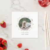 Modern Cute I Do Too Pet Photo Wedding Serviette (Beispiel)