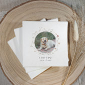 Modern Cute I Do Too Pet Photo Wedding Serviette