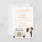 Modern Cute Marigold Text Save The Date (Vorderseite)