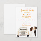 Modern Cute Marigold Text Save The Date (Vorne/Hinten)