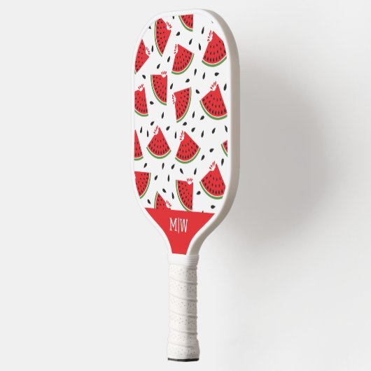 Modern Cute Monogrammed Cool Watermelon Pickleball Schläger (Links)