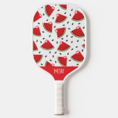 Modern Cute Monogrammed Cool Watermelon Pickleball Schläger (Vorderseite)