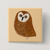 Modern cute northern saw-whet owl button (Vorderseite)