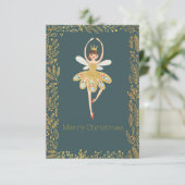 Modern Cute Nutcracker Ballet Christmas Card  Einladung (Stehend Vorderseite)