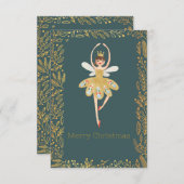 Modern Cute Nutcracker Ballet Christmas Card  Einladung (Vorne/Hinten)