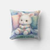 Modern Cute Pastel Bunny Kissen (Vorderseite)