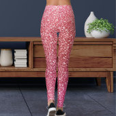 Modern Cute Pink Glitter Sparkles Pattern Sport Leggings