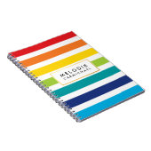 Modern cute preppy pattern bright stripe notizblock (Rechte Seite)