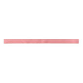 Modern Cute Red & White Stripes Holiday Satinband (Vorderseite)
