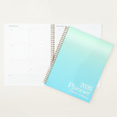 Modern Cyan Blue Ombre Planner Planer (Anzeige)