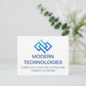 Modern Cyber Security Computer Technology Company Postkarte (Stehend Vorderseite)