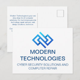 Modern Cyber Security Computer Technology Company Postkarte