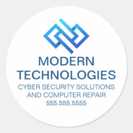 Modern Cyber Security Computer Technology Company Runder Aufkleber