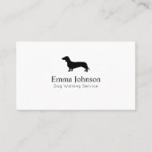 Modern Dackel Logo Hund Walking Visitenkarten Visitenkarte (Vorderseite)