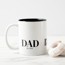 Modern Dad Established Mug Zweifarbige Tasse
