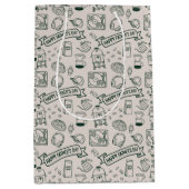 Modern Dad Hobby Happy Father's Day Doodle Pattern Mittlere Geschenktüte (Vorderseite)