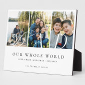 Modern Dad Photo Collage Fathers Day keepsake Gift Fotoplatte (Seite)