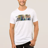 Modern Dad Photo Collage Fathers Day keepsake Gift Tri-Blend Shirt (Vorderseite)