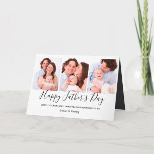 Modern Dada 3 Photo Collage Father's Day dad gift Karte