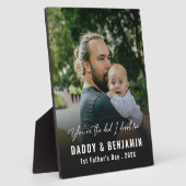 Modern Daddy and Baby 1st Fathers Day Photo Fotoplatte (Seite)