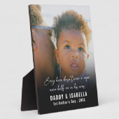 Modern Daddy and Baby 1st Fathers Day Photo Fotoplatte (Seite)