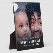 Modern Daddy and Baby 1st Fathers Day Photo Fotoplatte (Seite)