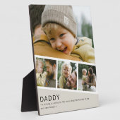 Modern Daddy Photo Strip Collage Fotoplatte (Seite)