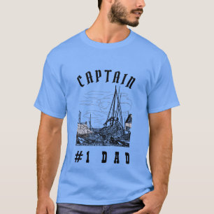 Modern Daddy Vater Captain Vater Black T-Shirt